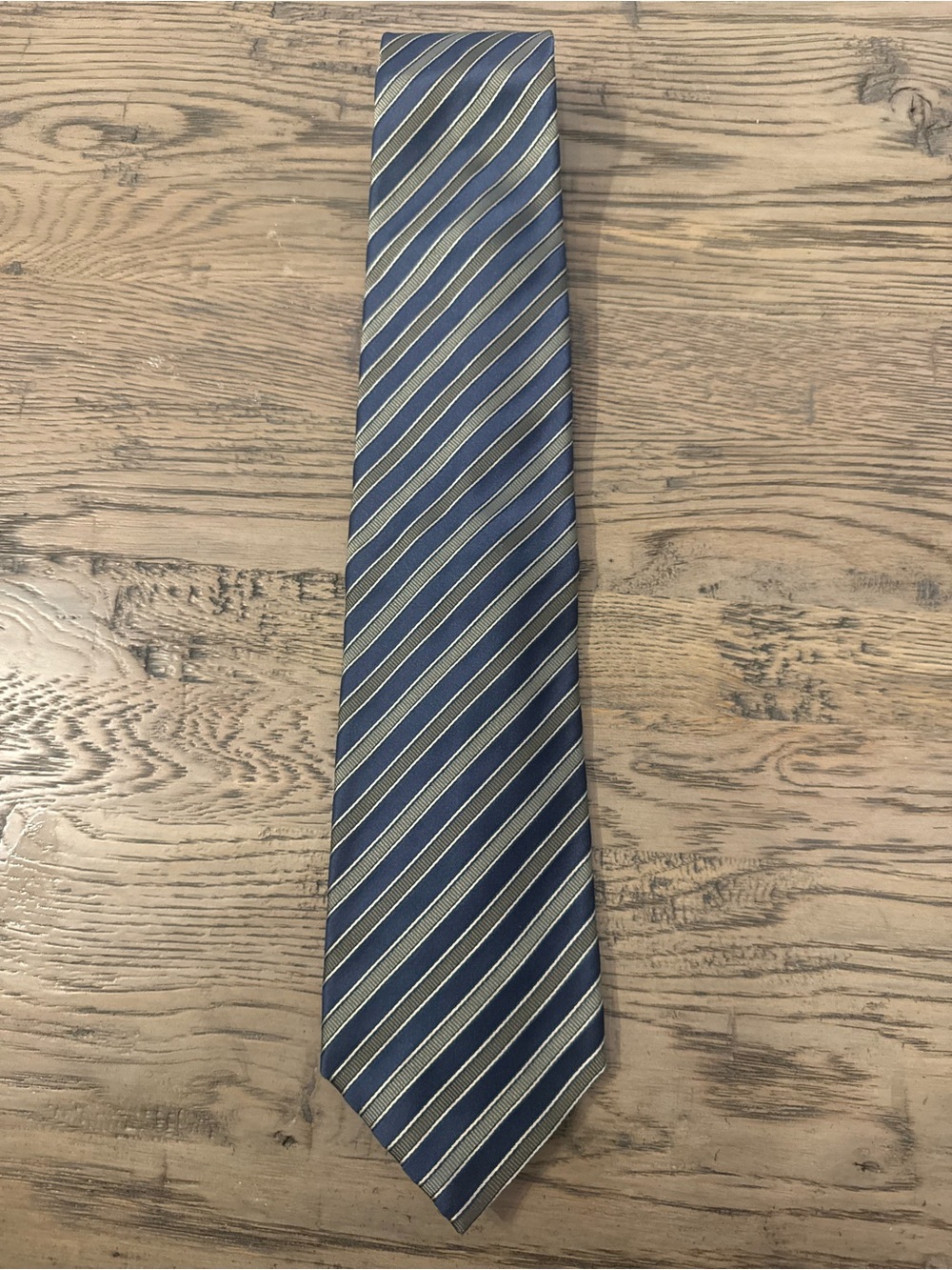 Dolce & Gabbana Blue Striped Silk Tie